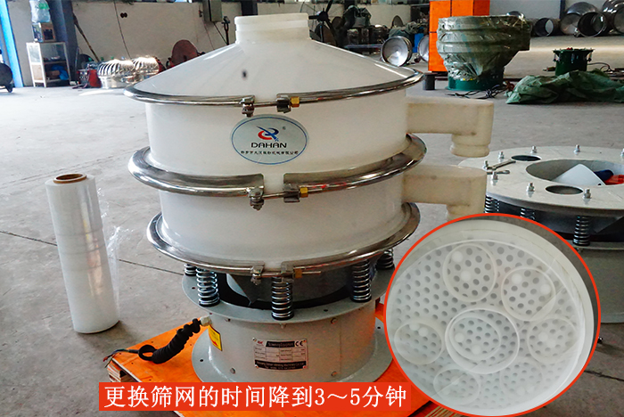 塑料振動篩篩網(wǎng)更換只需：3-5分鐘。